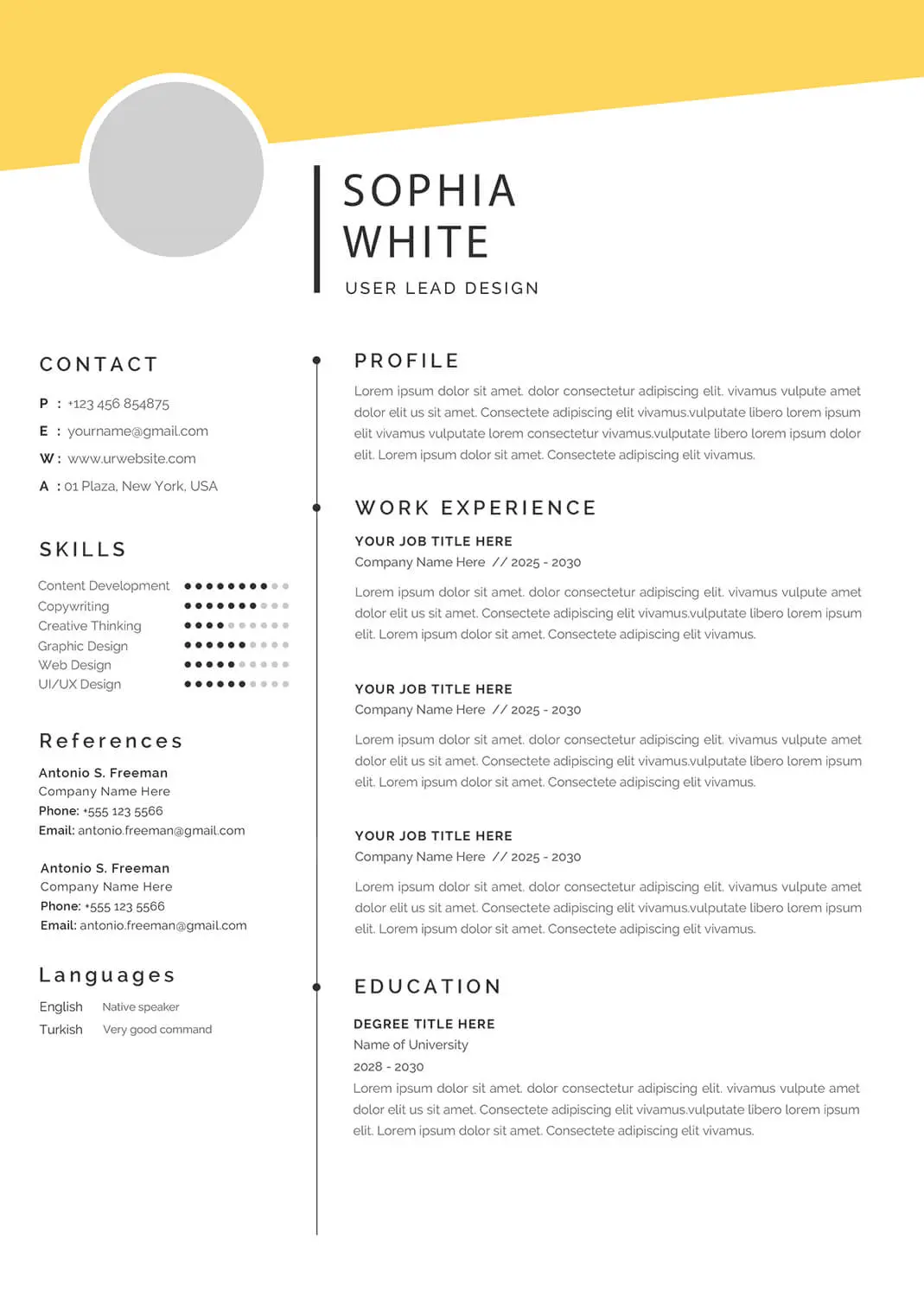Best resume format for architects