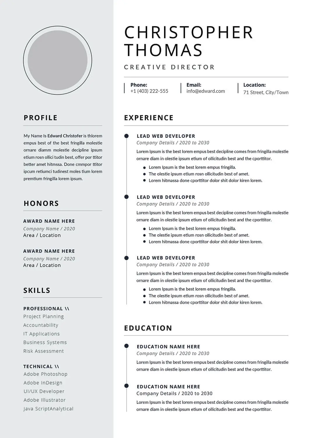 Cyber Security Resume Templates