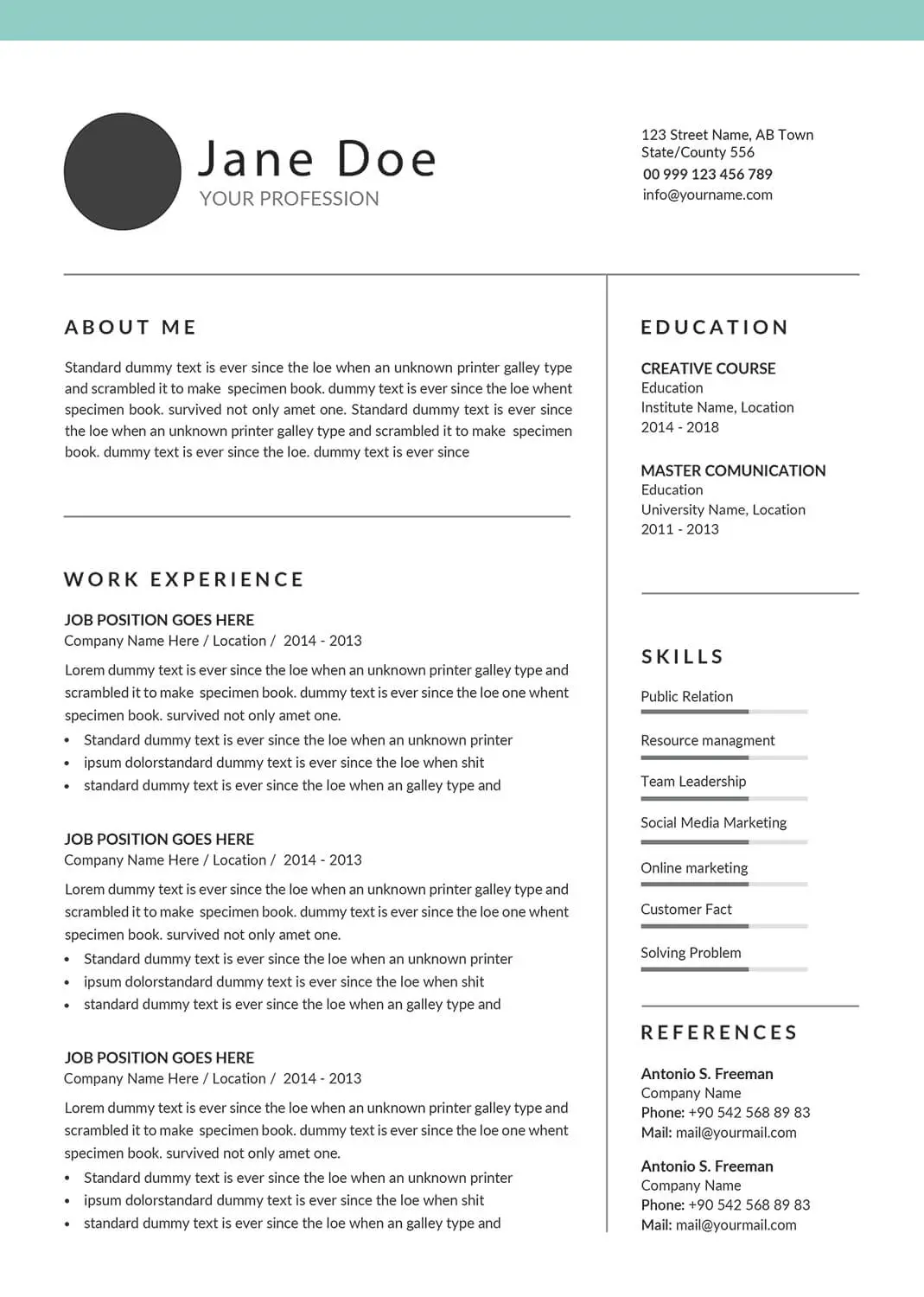 modeling-resume