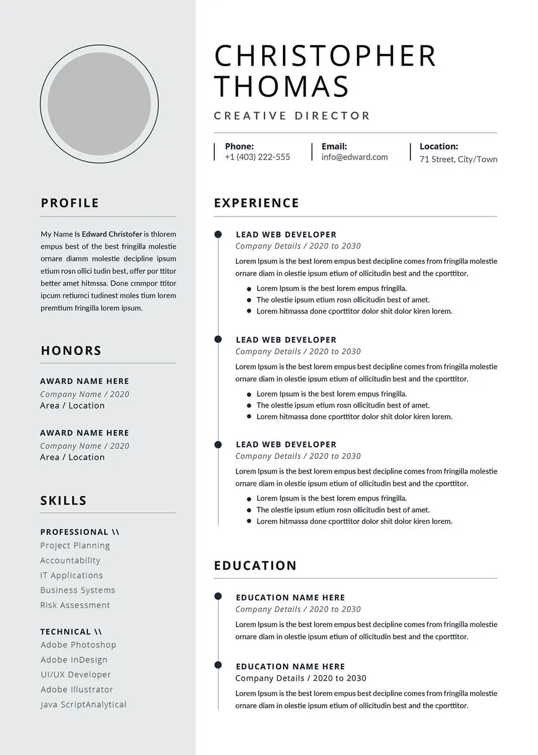 administrador-de-construccion-curriculum vitae